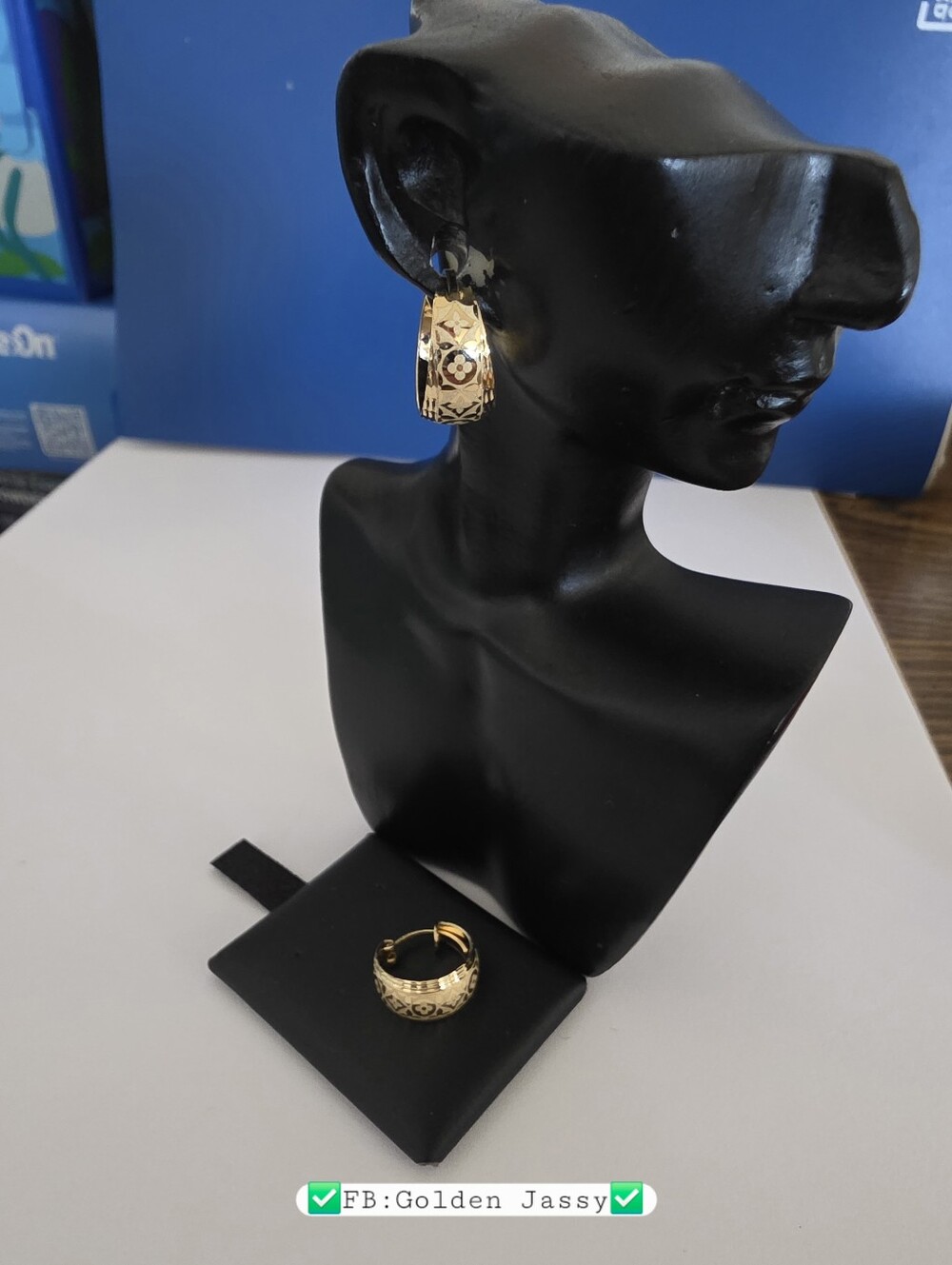 18K Real Gold Hoop Earring 14mm